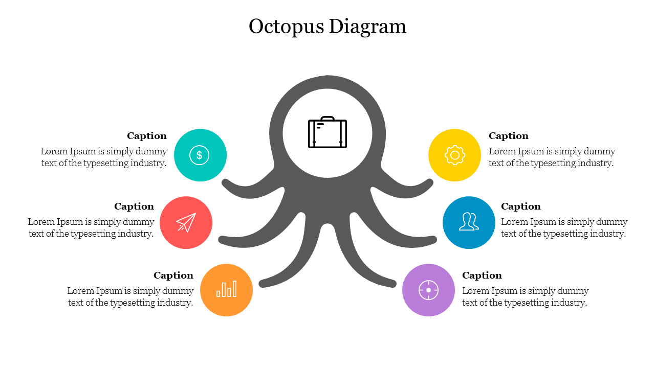 Octopus Diagram PowerPoint Presentation and Google Slides